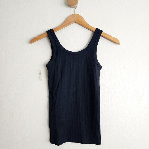 NEW Aerie No BS Wide Ribbed Tank Top Black - Picture 10 of 10